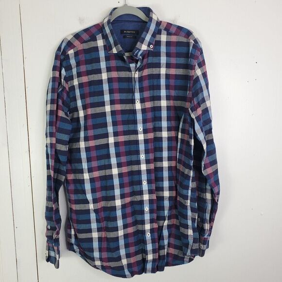 Bugatchi Button Down Shirt Mens XL Shaped Fit Office Work Cotton Business - Picture 1 of 11